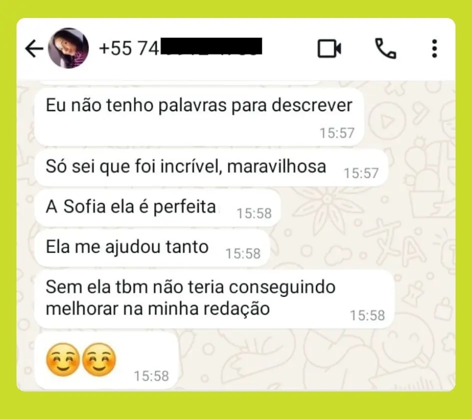 Depoimento WhatsApp